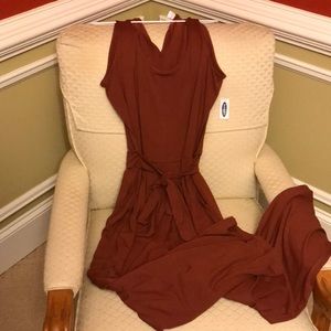 Burnt Orange/Red romper.